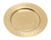 Kerzenteller Messing Gold matt Ø 10 cm für...