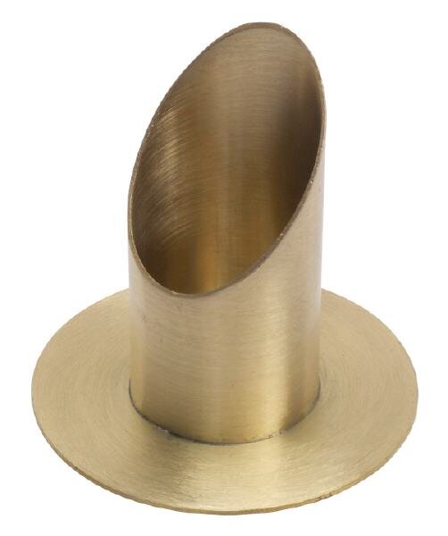 Kerzenhalter Messing Silber matt für Kerzen Ø 4 cm