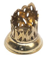 Kerzenhalter Flamme Messing Silber poliert für...