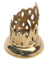 Kerzenhalter Flamme Messing Gold poliert für Kerzen...