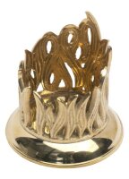 Kerzenhalter Flamme Messing Silber poliert für...