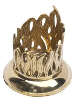 Kerzenhalter Flamme Messing Silber poliert für...