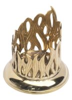 Kerzenhalter Flamme Messing Silber poliert für...