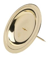 Adventskranzteller Messing Gold poliert Dorn abschraubbar...