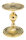 Scheibenleuchter Messing Gold poliert H 15 cm Ø 13 cm für Kerzen Ø 10 cm
