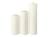 Kaminkerzengruppe (3er in 100 mm Durchmesser)